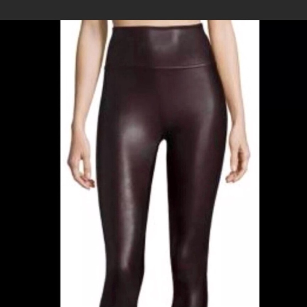 Spanx Assets faux leather leggings